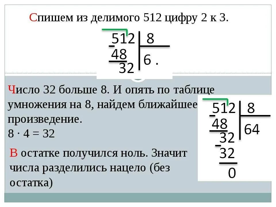 9 разделить на 1 столбиком