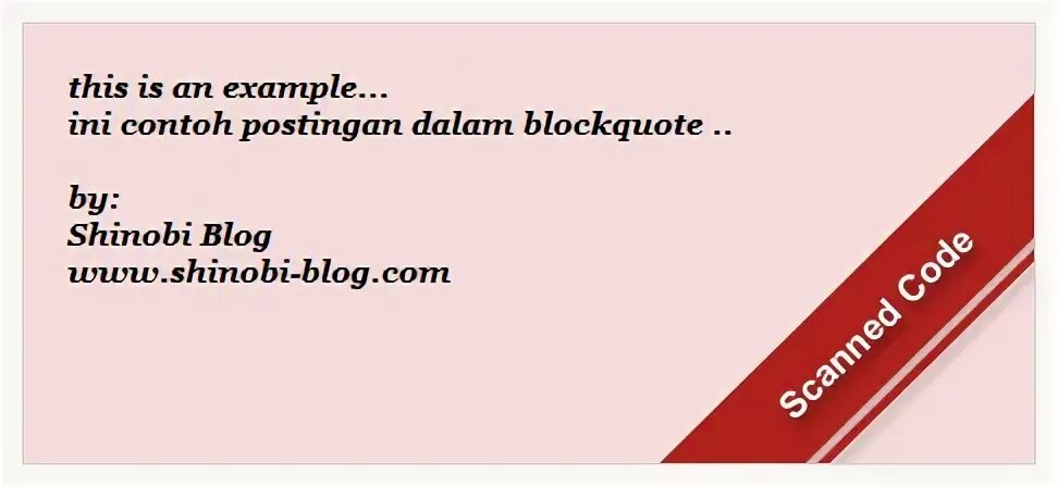 Blockquote class
