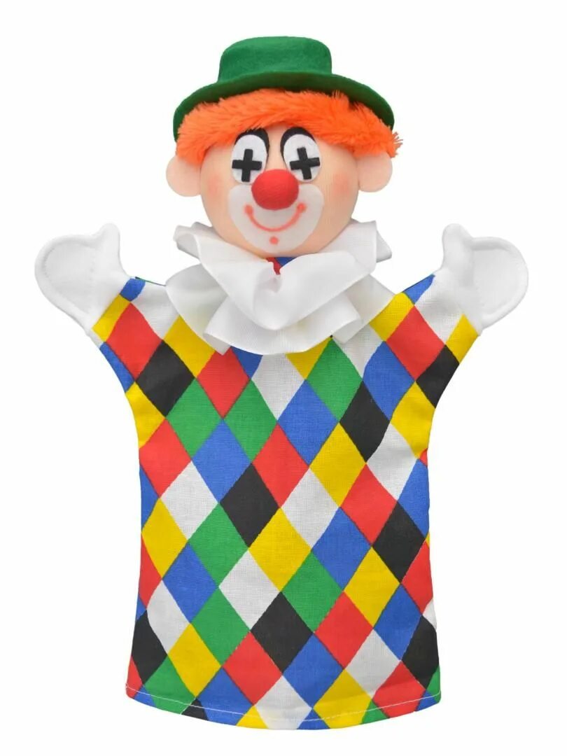 Перчаточные куклы купить. Петрушка бибабо. Кукла бибабо петрушка. Кукла на руку клоун. Кукла перчатка клоун.