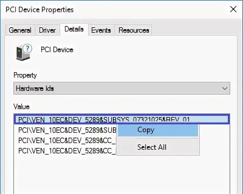 Device properties