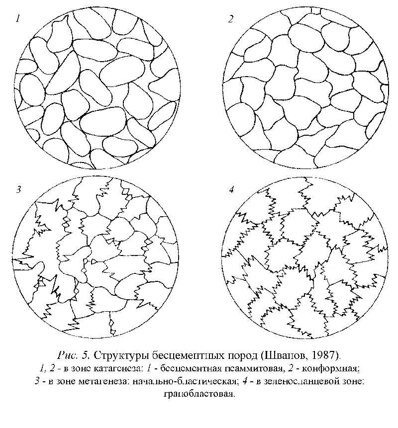Структура рисунки. Осадочные породы в шлифах. Псаммитовая структура в шлифе. Структуры песчаных пород. Типы цемента в осадочных породах.