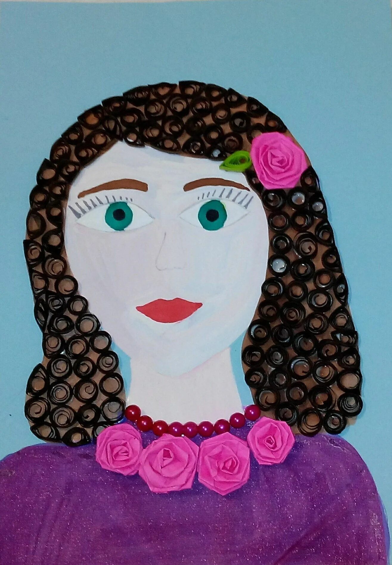 аппликация на тему мама. портрет мамы фото. креативный портрет мамы в детском саду. портрет аппликация. креативный портрет мамы.