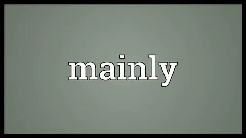 The word is main