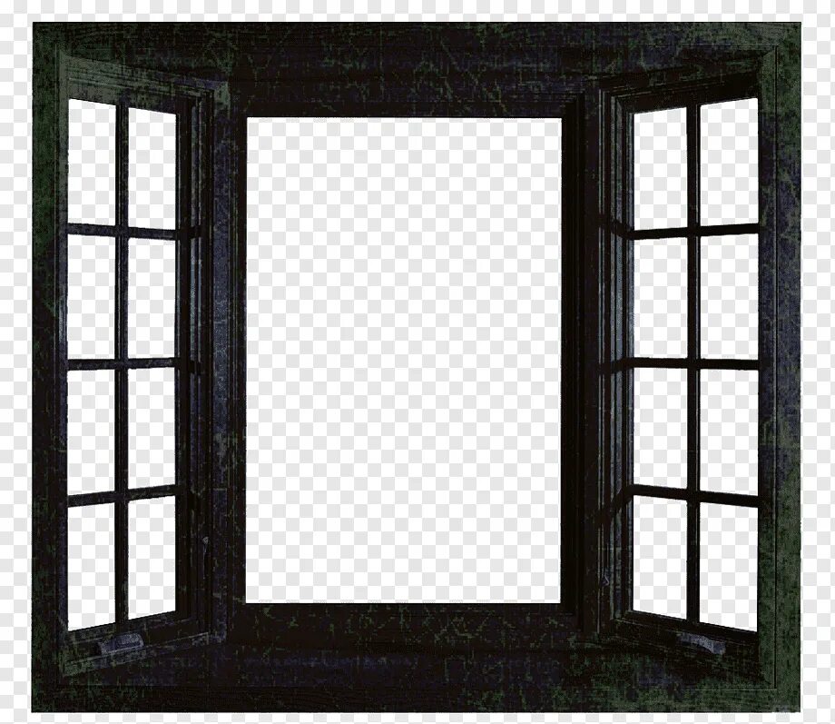 В оконной раме голубеет квадратик чистого неба. Рамка окна. Пластиковое окно на прозрачном фоне. Окно для фотошопа. Пластиковое окно для фотошопа.
