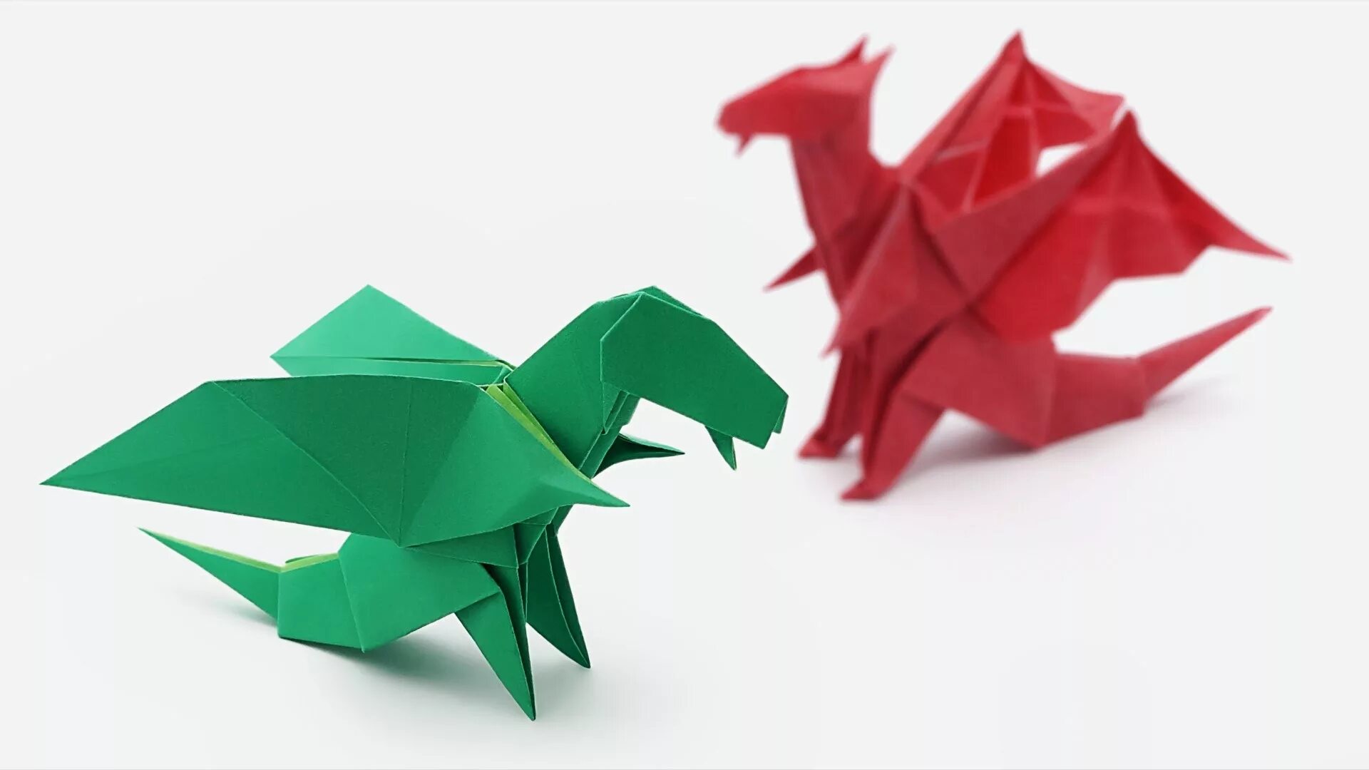 Дракончик Jo Nakashima. Оригами. Фигурки оригами. Красивые оригами.