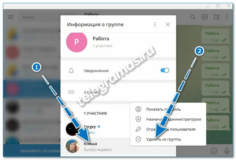 Как удалить человека из группы в телеграмме. Удалить участника из группы в телеграмме. Как удалить человека из группы в тг. Как убрать участника из группы в телеграм.
