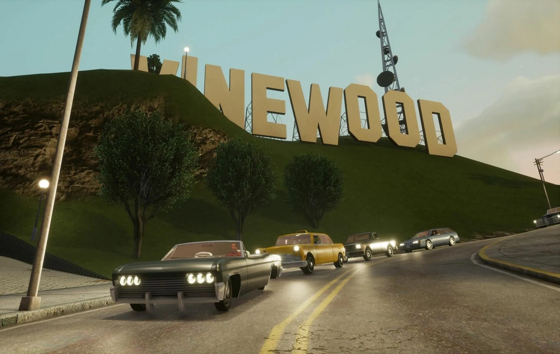 Gta san andreas definitive. GTA sa Definitive Edition. GTA Remastered. ВАЙНВУД. Vinewood машина.