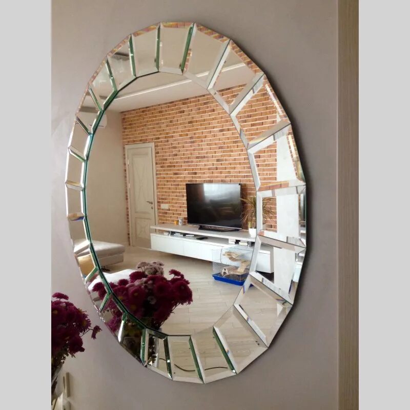 West Elm geo mirror Mirror wall decor, Wall decor design, Mirror design wall