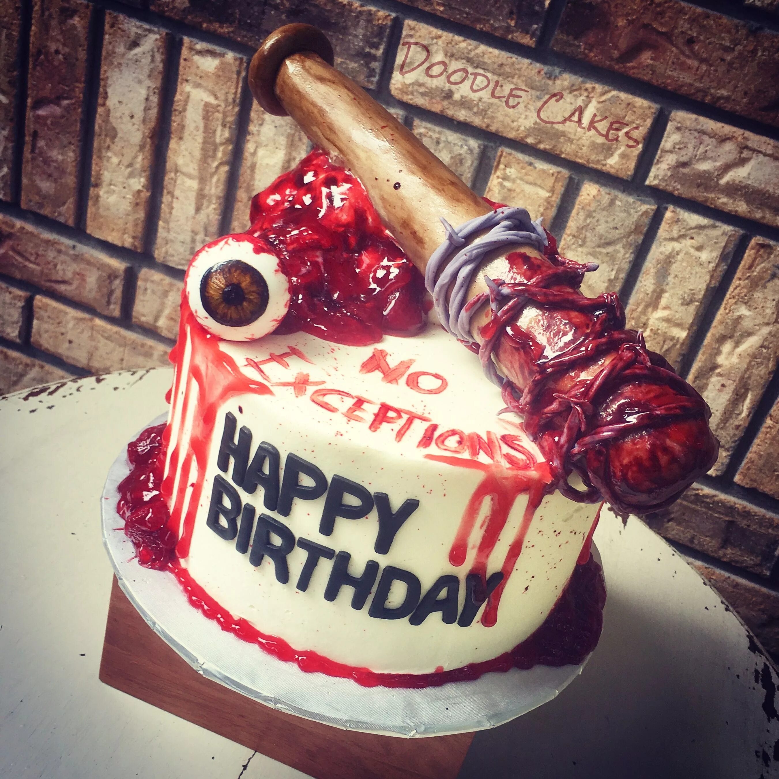 My good cake. Страшный торт на день рождения. С днем рождения в стиле хоррор. Крутые торты.