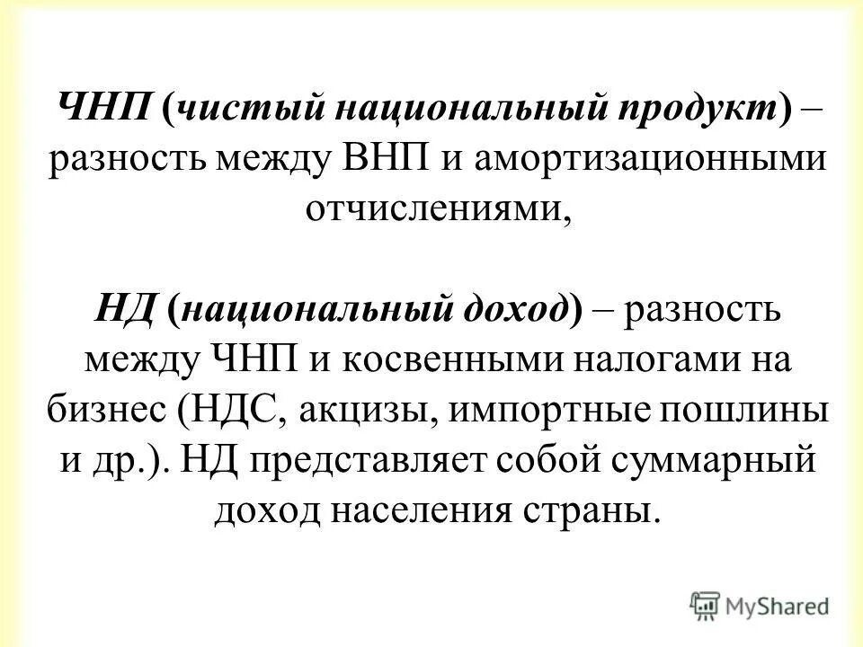 Чистый национальный внутренний продукт