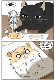 Кот и хомяк манга