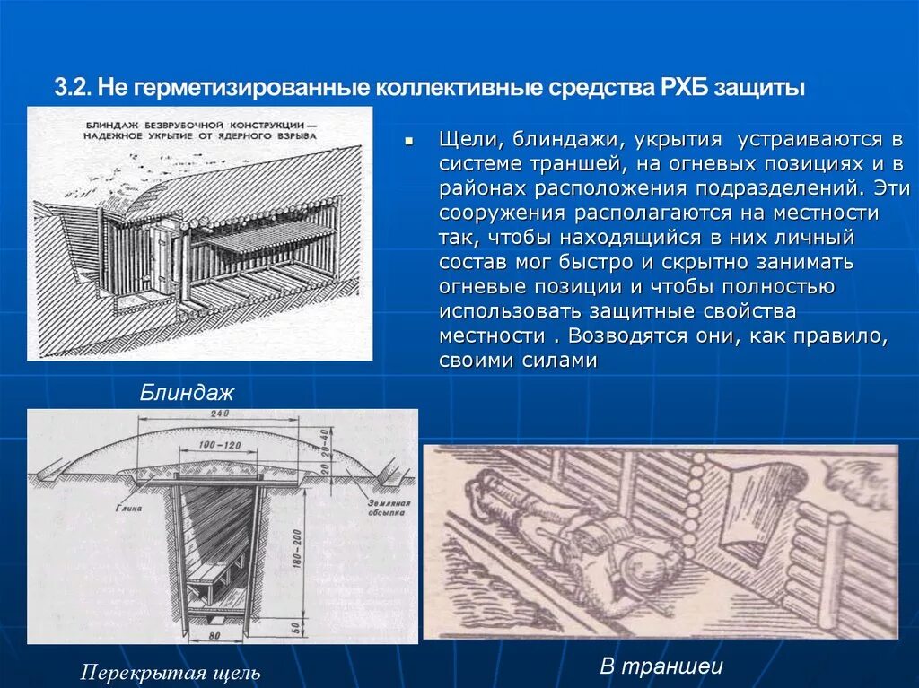 3 коллективные средства защиты. Средства коллективной защиты РХБЗ убежища. Перекрытая щель для укрытия личного состава. Коллективные средства защиты перекрытые щели. Средств РХБ защиты и средств коллективной защиты (СКЗ),.