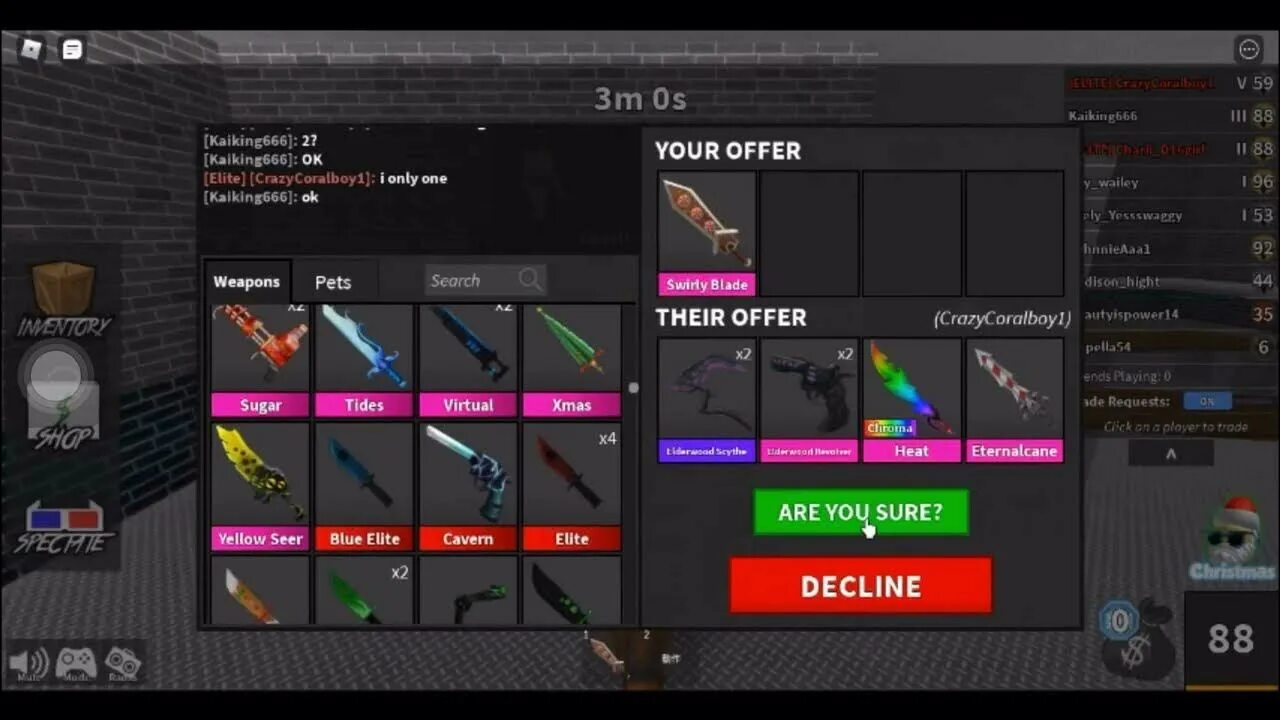 Trading server mm2 roblox