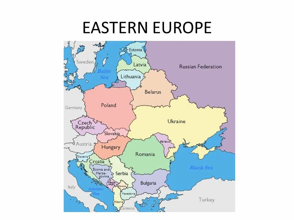 Восточная европа и россия страны. Восточная Европа. Eastern Europe страны. Карта Восточной Европы со странами. Расположение Восточной Европы.