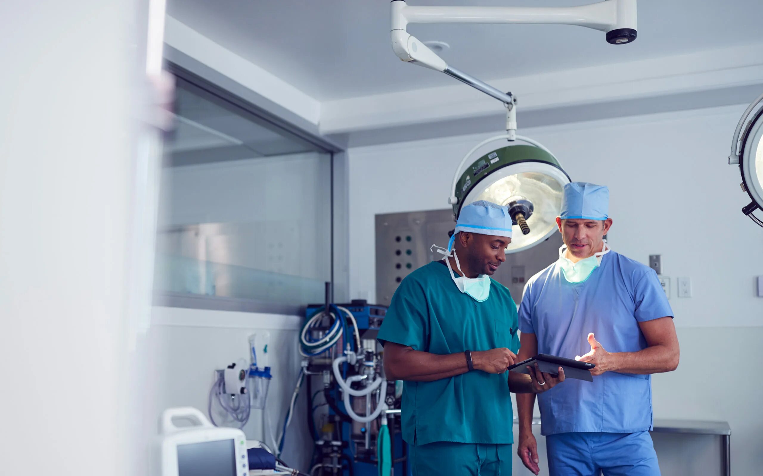 Does operations in a hospital writes