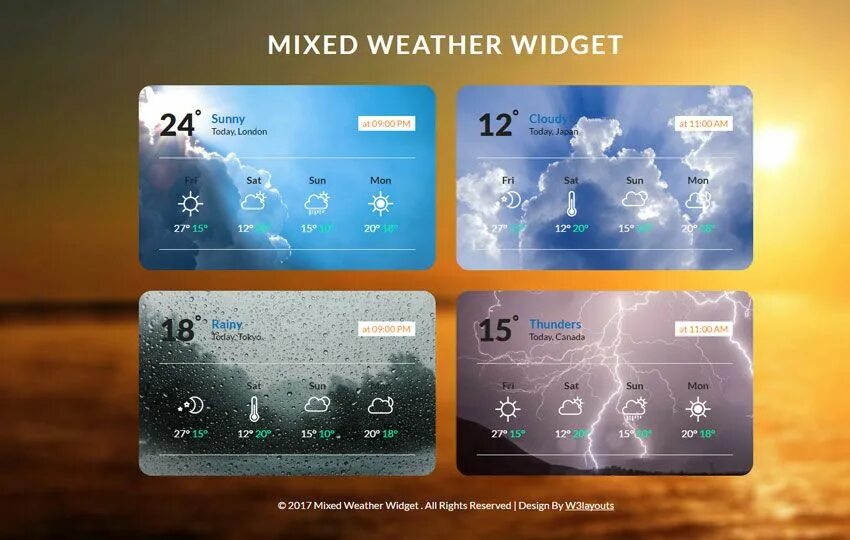 Widgets templates