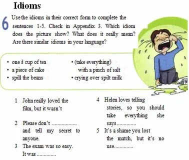 Complete the idioms