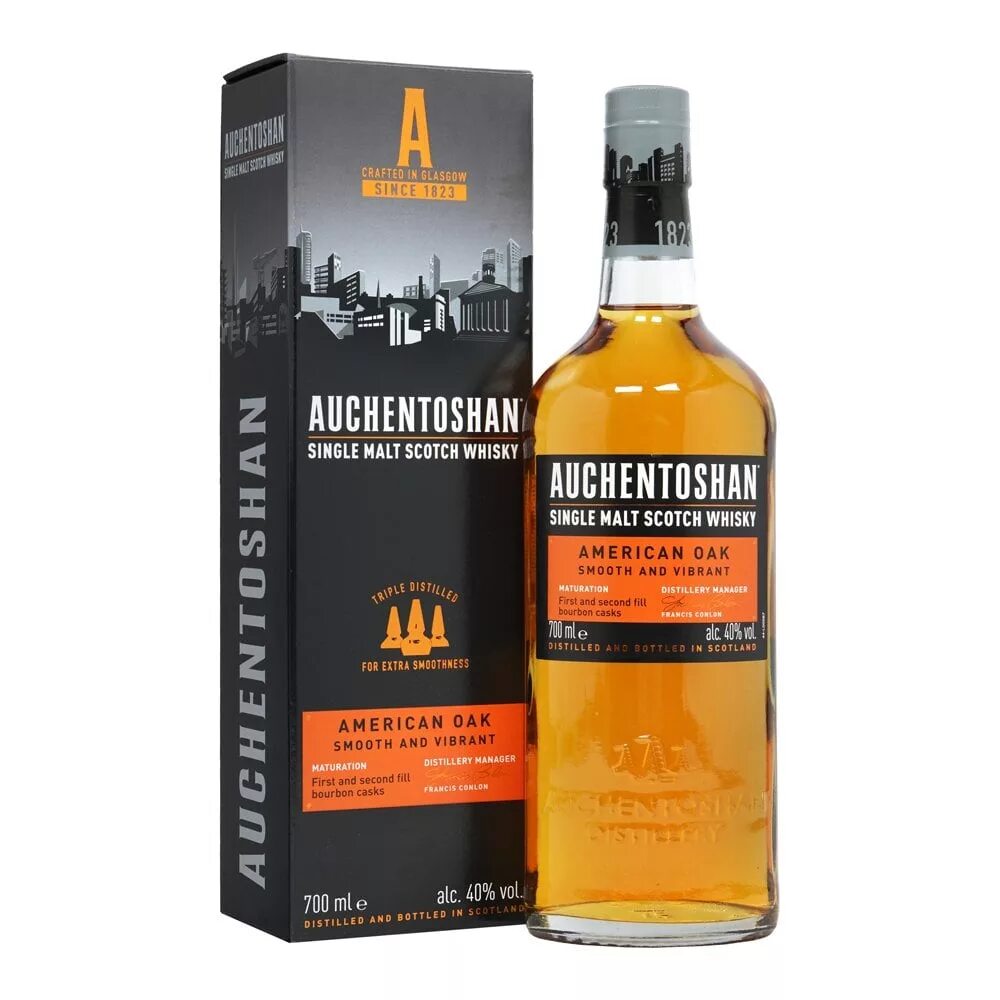 Scotch whisky цена 0.7. Виски Акентошан Американ ОАК односолод. Виски Окентошен Американ 0.7. Акентошан Американ Оук. Auchentoshan American Oak 0.7 л.