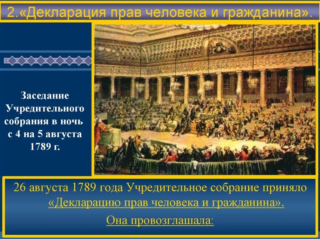 Учредительное собрание (1789-1791). Декларации прав человека 1789 г. Франция. Декларация 1789 года во Франции. 26 Августа 1789 года.