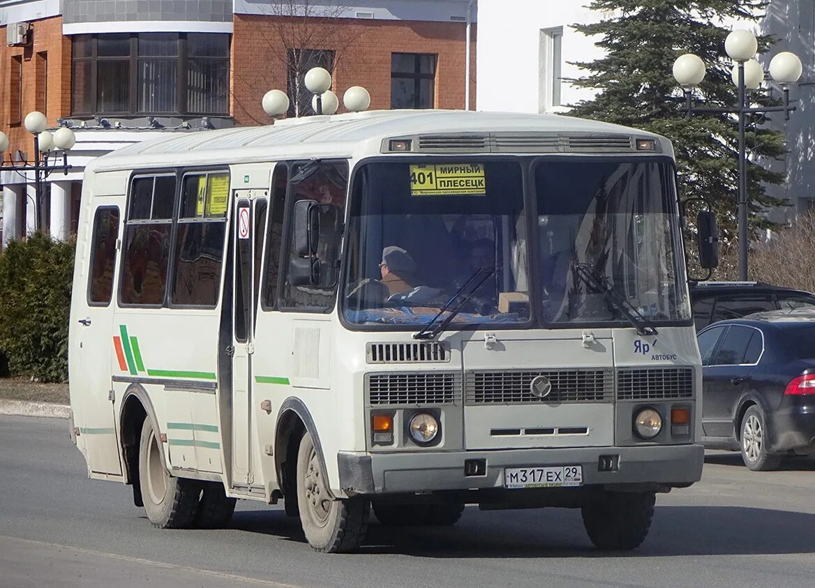 Маршрутки онега. ПАЗ 32053м. ПАЗ 32053-29. Автобус 401 Мирный Плесецк. 401 Маршрут Плесецк Мирный на автобусе.