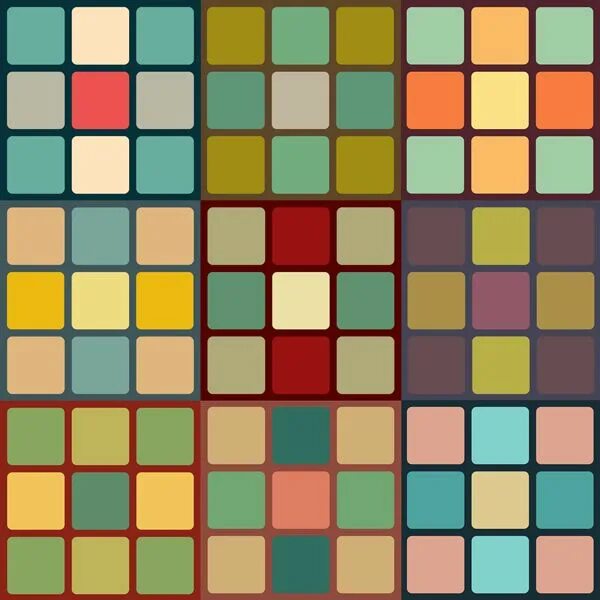 Куб паттерн. Pattern Color Square. Retro pattern. Different patterns