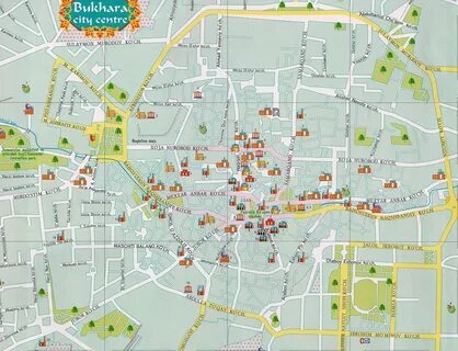 Бухара на карте мира / Подробные карты Бухары / Карта отелей