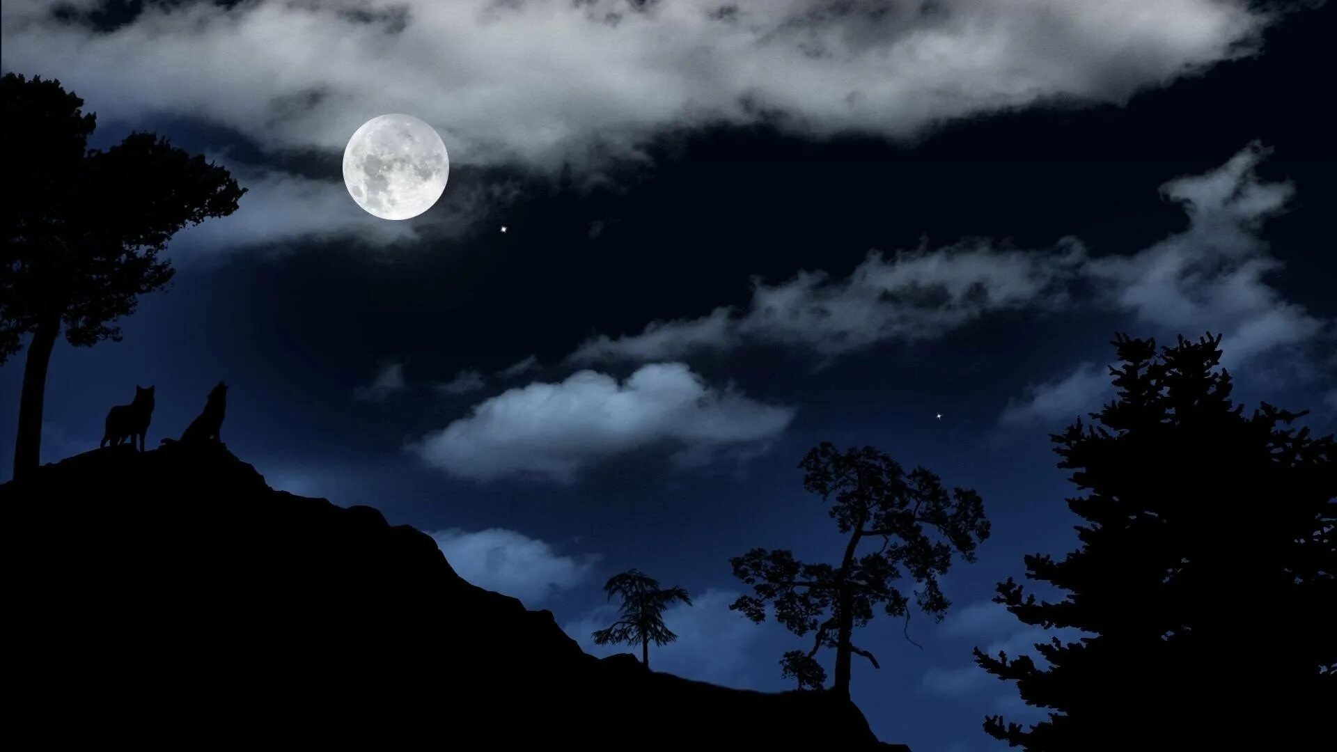 Ночь с луной 4. Лунная ночь. Ночной пейзаж. Ночная Луна. Лунный пейзаж.