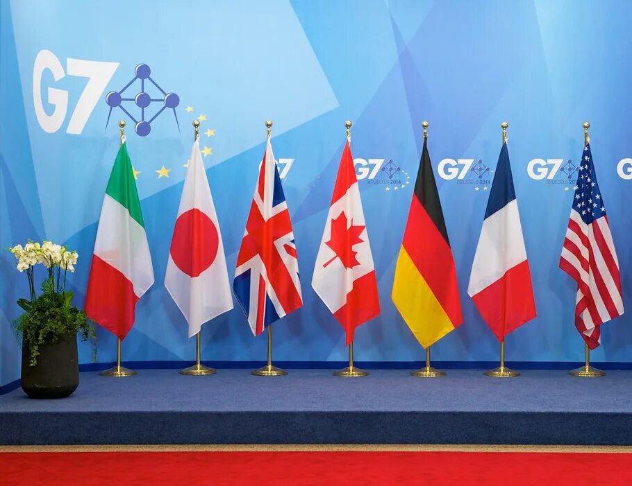 Большая семёрка. G7 страны. Большая семерка стран Запада. Символ большой семерки. Семерка европы