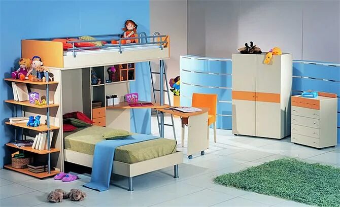 Детская мебель Домино. Набор детской мебели Домино. Домино мебель и комнаты для детей. Оранжево синий комплект мебели для ребёнка. Мебельная домино