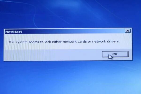 The system seems. The System seems to lack either Network Cards of Network Drivers. NETSTART the System seems to lack. The System seems to lack either Network Cards or Network Drivers как решить Windows 7.