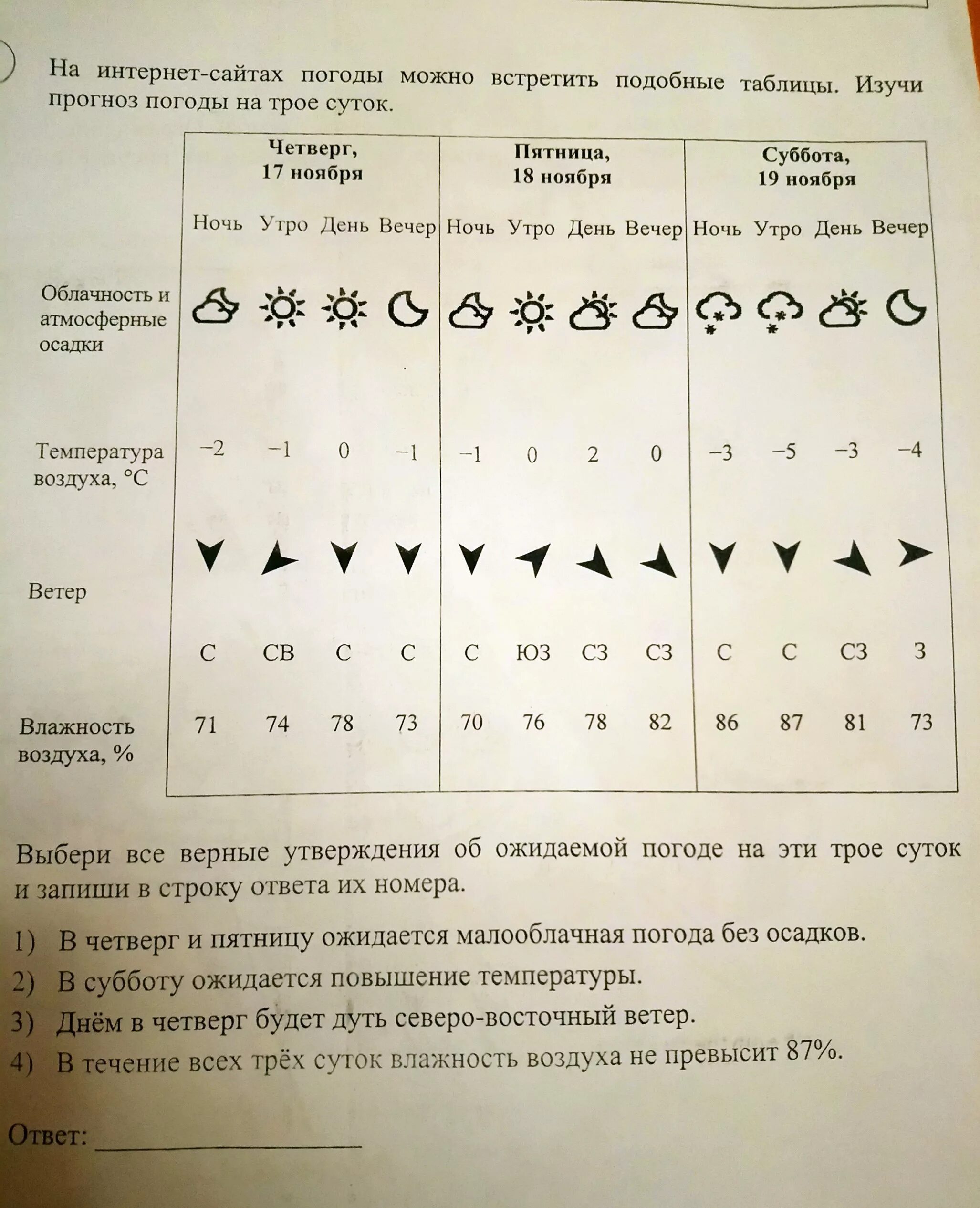 Таблица погоды 4 класс впр. Таблица погоды на трое суток. Таблица погоды на трое суток 4 класс. Таблица погоды ВПР 4 класс. Облачность и атмосферные осадки внимательно Изучи.