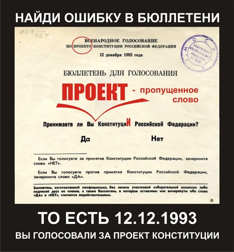 Бюллетень голосования за Конституцию 1993 года. Голосование по Конституции 1993. Референдум Конституция 1993. Референдум за Конституцию. Референдум законно