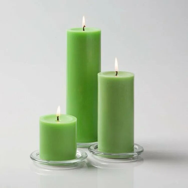Свечи зеленого цвета