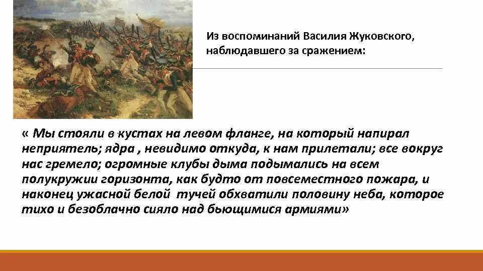 Напрасно ждал наполеон какой момент отечественной войны. Жуковский воспоминание. Жуковский воевал в 1812. Жуковский на войне в 1812.