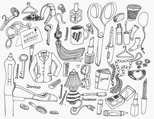 Раскраска косметика для детей распечатать раскраски Preschool School Appliances Coloring Page #brushcoloringpage #kindergartencolo