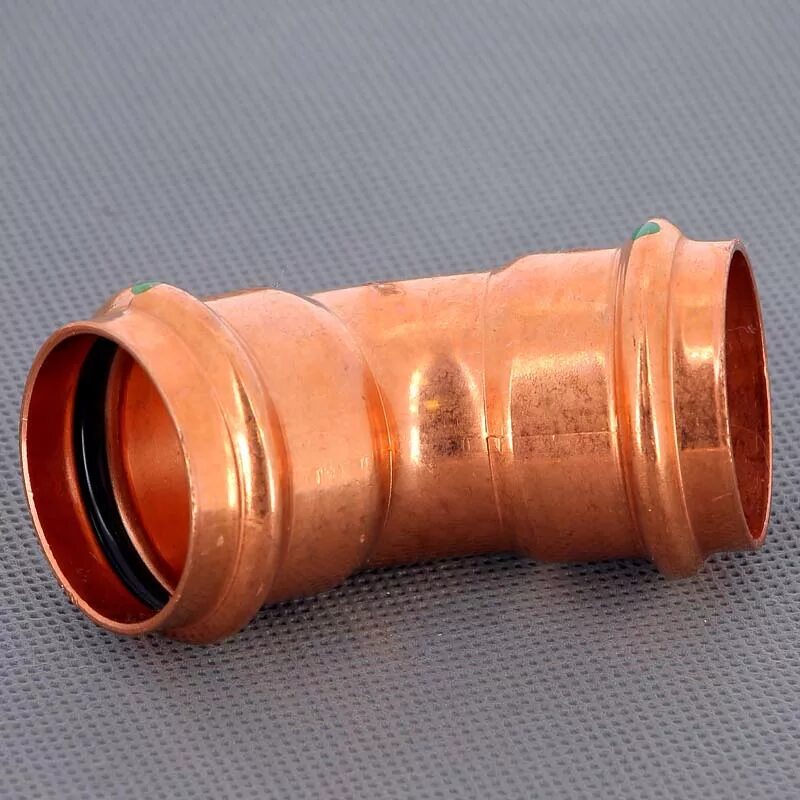 фитинги для медных труб. фитинг угол 45 двухраструбный (отвод). пресс отвод медный однораструбный 45°. угол viega profipress 292348. медный фитинг под пресс виега.