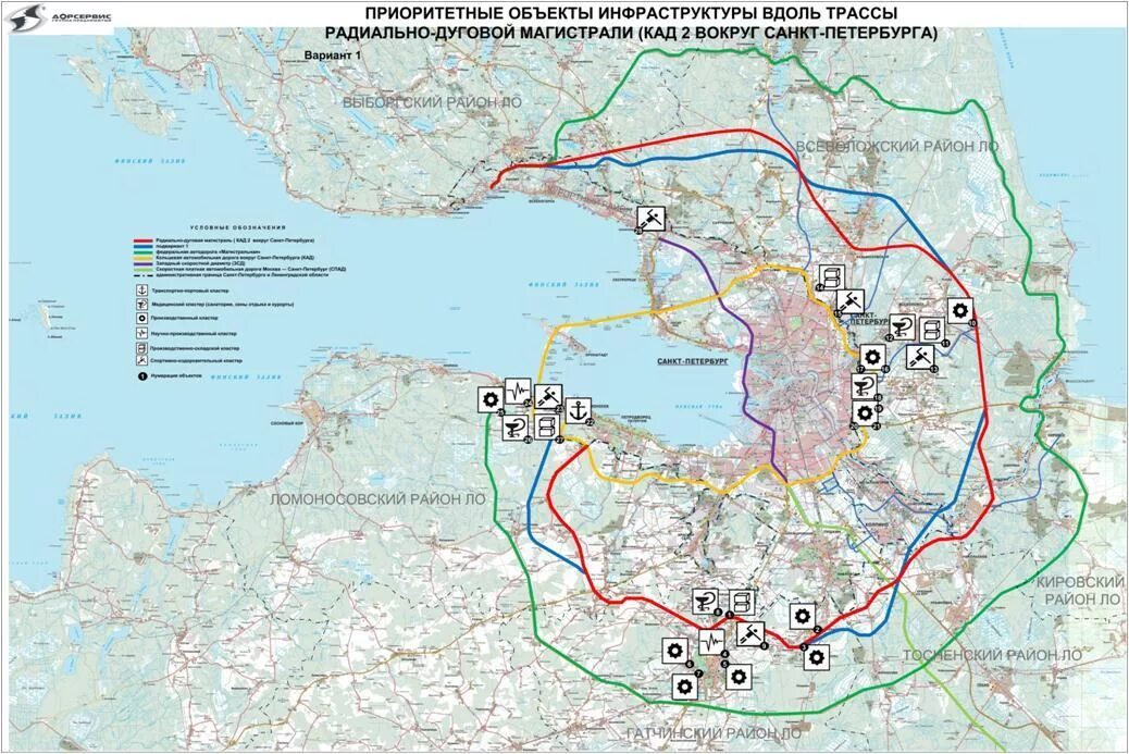 Проект кад 2 вокруг санкт петербурга. КАД-2 Санкт-Петербург на карте. КАД 2 СПБ схема. Проект КАД-2 вокруг Санкт-Петербурга схема новая на карте. Карта второй кольцевой автодороги вокруг Санкт Петербурга.