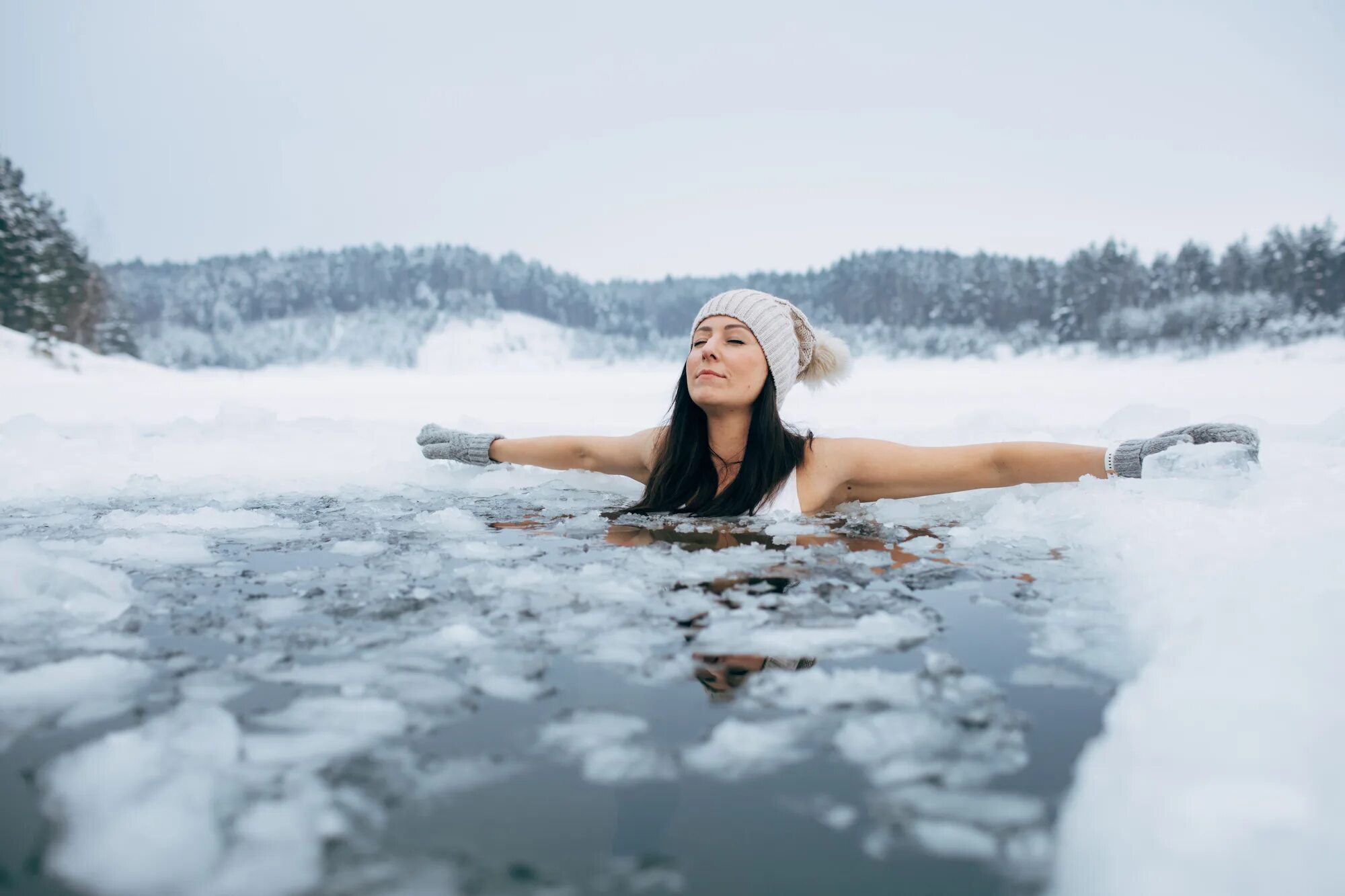 Ноги в ледяную воду