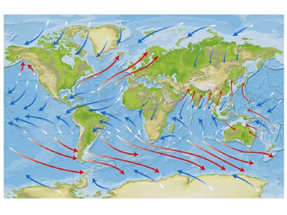 Теплые течения теплого полушария. Циркуляция воздушных масс Евразия. Движение воздушных масс.