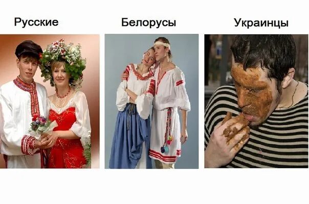 Не люблю хохлов. Русские украинцы белорусы. Отлитя украинца и русского. Россияне и украинцы. Типичный украинец.