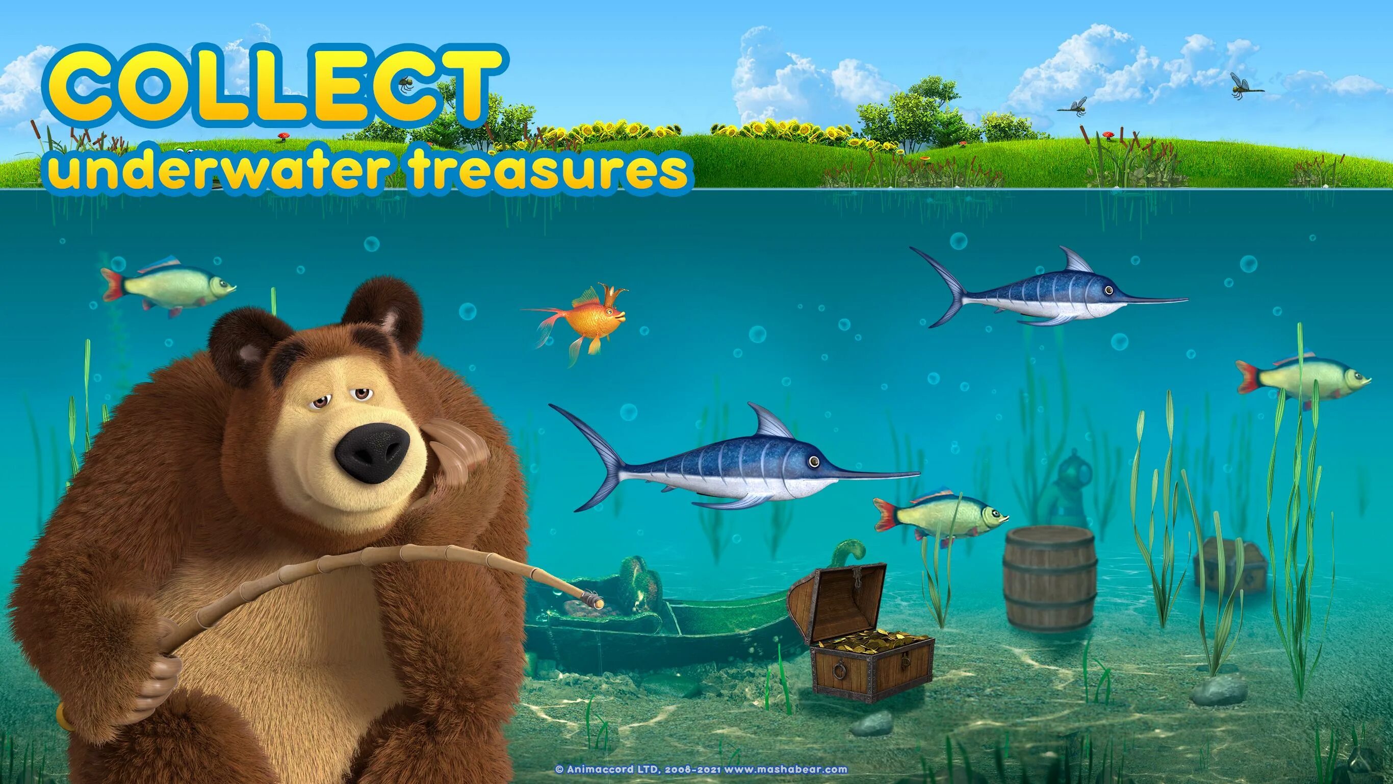 Маша и медведь: водные игры. Маша и медведь: водные игры download. Masha and the Bear Underwater. Маша взломанная игра