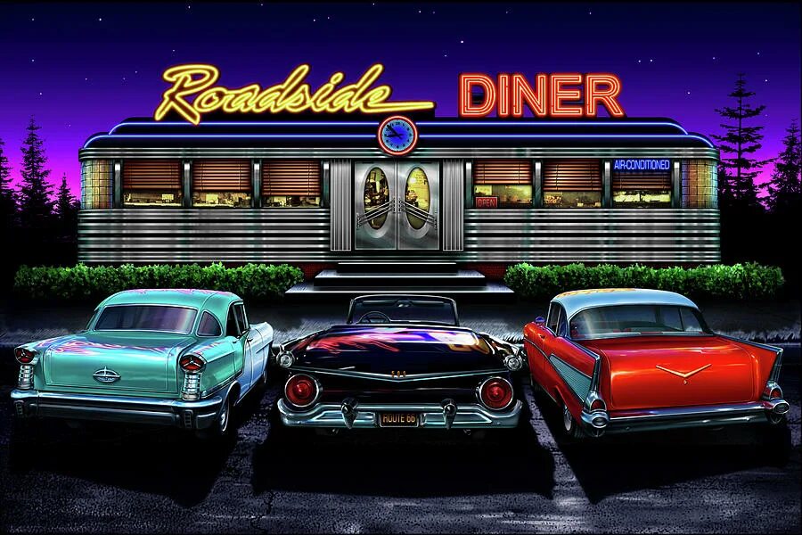 American diner 80s. Придорожное кафе арт. The jetsons art. Скрипт игры retro diner retro diner. Бест динер логотип.