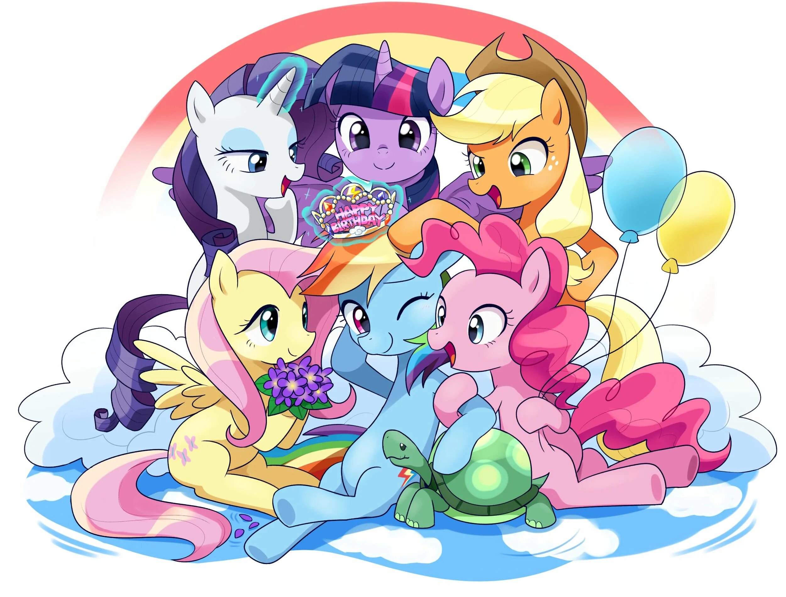 Happy pony. Искорка Рарити Радуга Пинки. Mane 6. MLP Mane 6. Мой маленький пони.