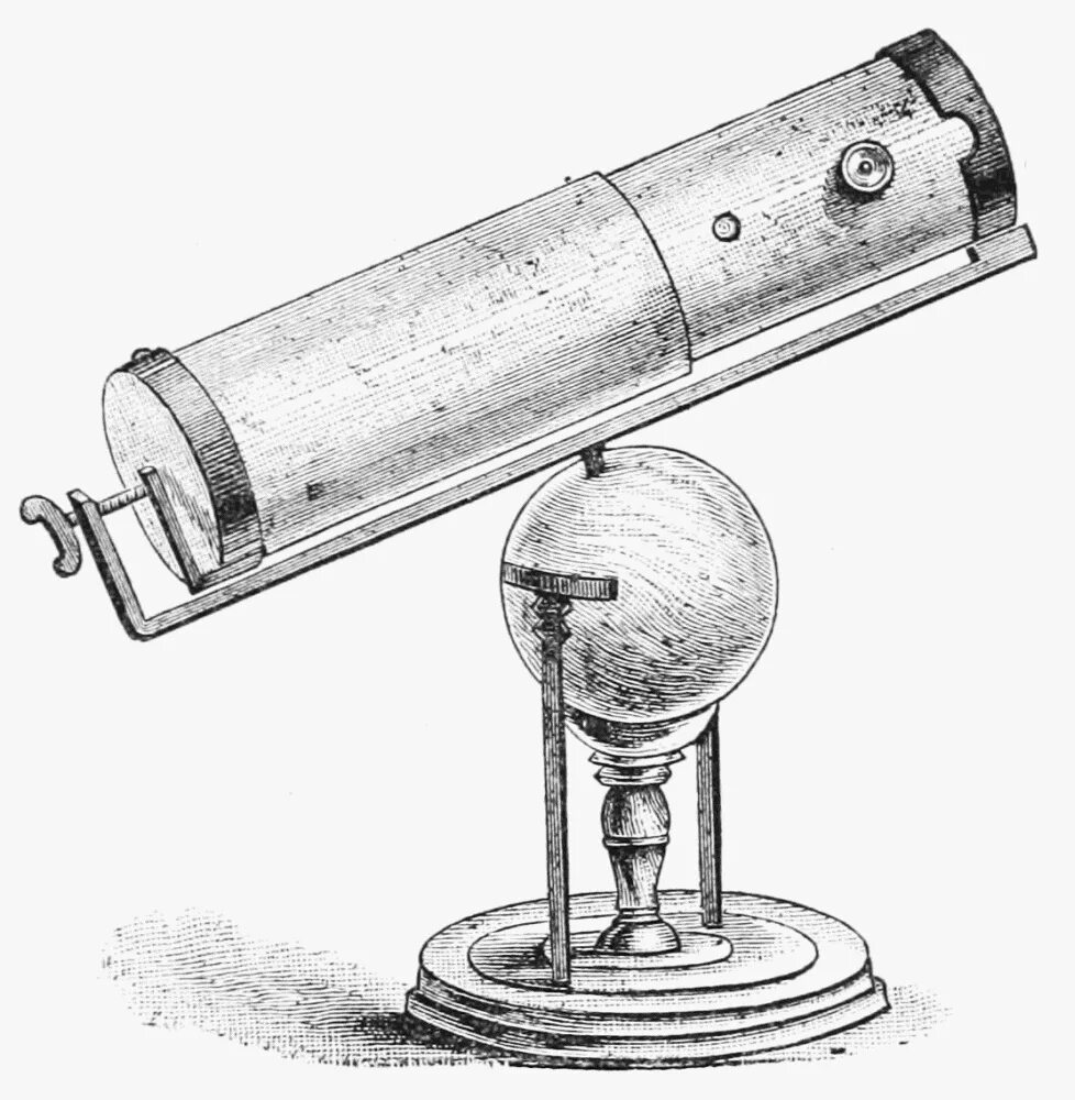 Приборы ньютона. Зеркальный телескоп Исаака Ньютона. Первый телескоп рефлектор Исаака Ньютона.