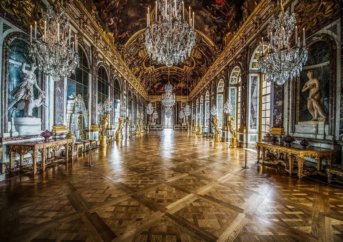 Версаль зеркальная галерея Версальского дворца.