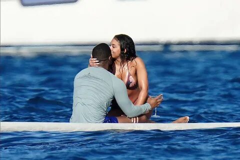 Michael B. Jordan & Lori Harvey are Seen While Holidaying on a Yacht in...