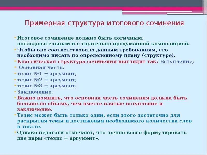 Сколько итоговых сочинений в 11 классе. Структура аргумента в итоговом сочинении. Итоговое сочинение. Структура итогового сочинения. План написания итогового сочинения.