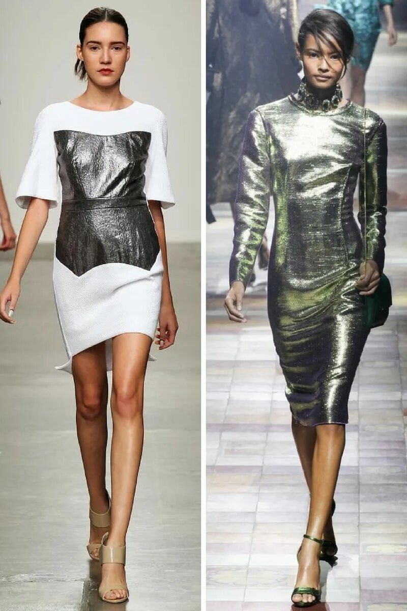 цвет металлик одежда. стиль футуризм в одежде. металлические тренды в моде. цвет металлик одежда. одежда цвета металлик.