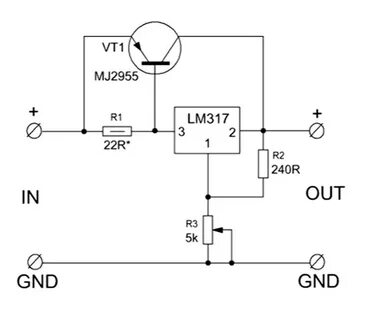 Lm317 регулируемый стабилизатор