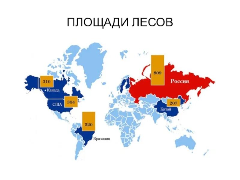 Площадь канады больше китая. Площадь лесов в России. Площадь США И России. Территория США И России.